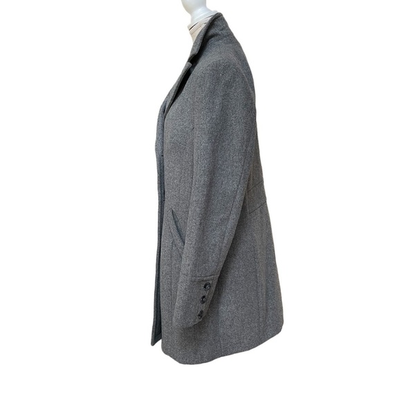 Express Gray Wool Blend‎ Double Breasted Peacoat Winter Coat Size: 13/14 - Picture 4 of 12